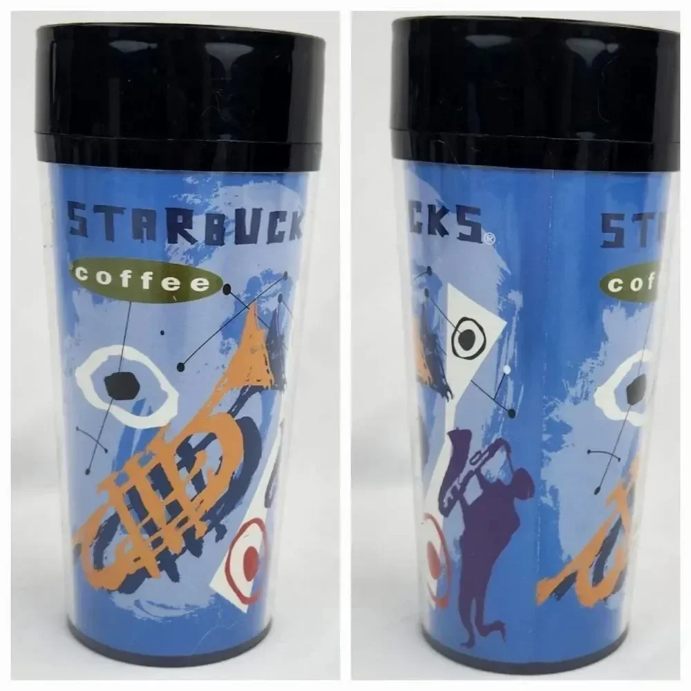 ☕️Vintage Starbucks Jazz Music Acrylic 16oz Travel Tumbler